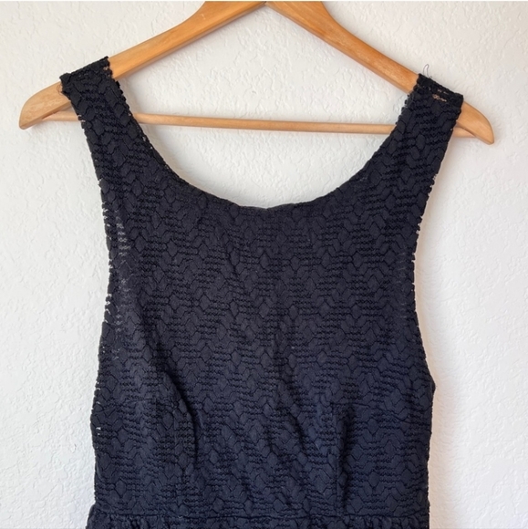 Free People Lace Poppy Cut Out Little Black Dress with Pockets (Size Large) - Picture 5 of 9